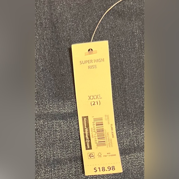 NWT No Boundaries Super High-Rise Flare Jeans size XXXL/21 - Picture 6 of 7